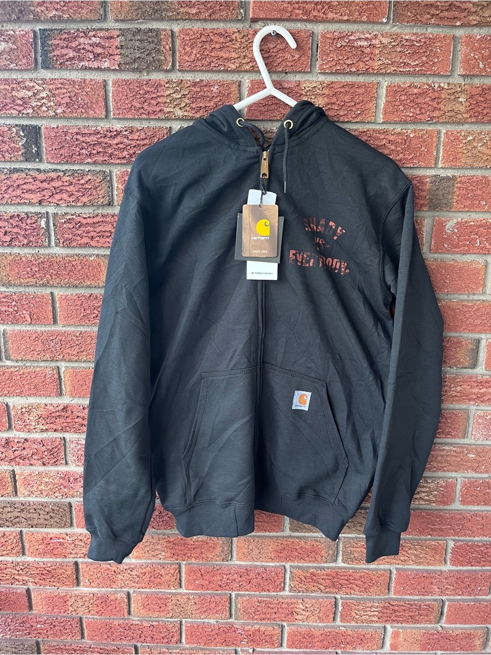 Carhartt BNWT Black Hooded Zip Jacket Sz Small